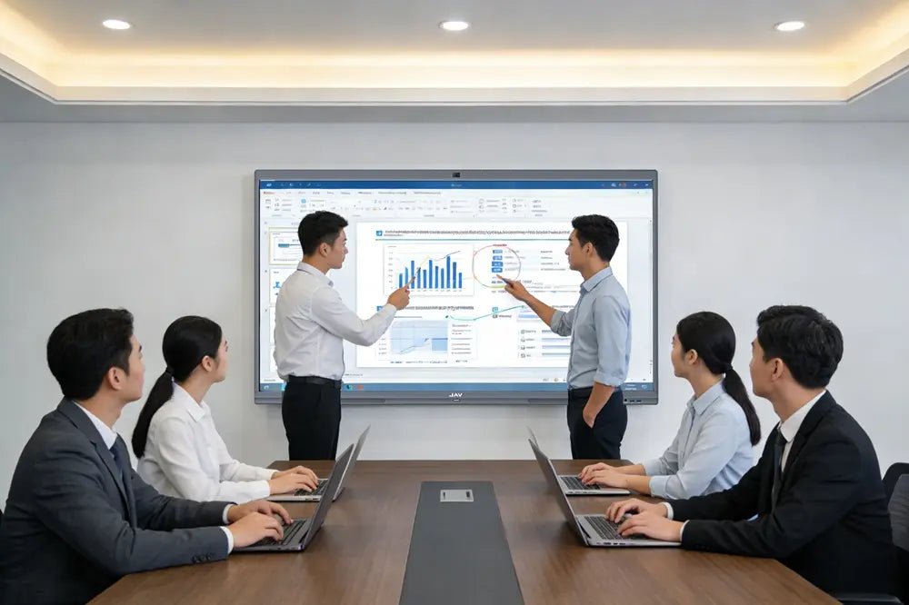 interactive display used for real-time collaboration in a meeting room