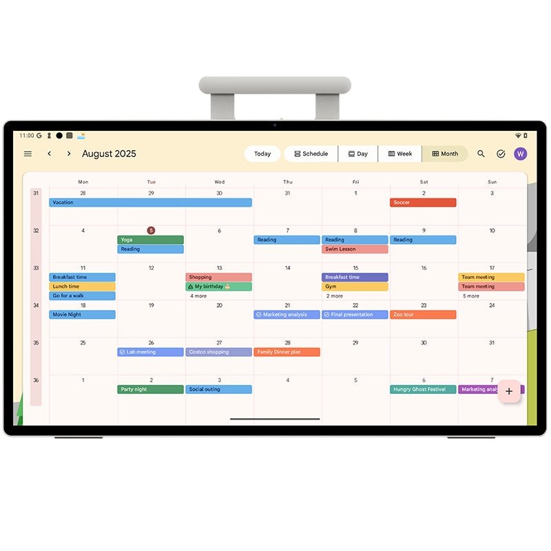 Front view of the JAV 25S Pro Smart Interactive Display running Android 14 with Google EDLA Certification