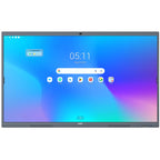 Product shot of the JAV H10S Pro 65'' smart board displaying the Android home screen with Google search bar and application icons.