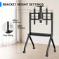 JAV FD570 smart board stand's 'Free lifting' feature, demonstrating the adjustable height range from 1370mm minimum to 1620mm maximum.
