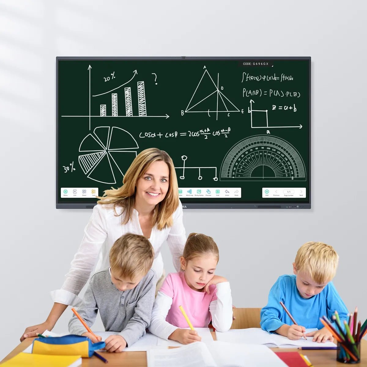 RAIZEA 65-inch H10S smart board used for classroom teaching