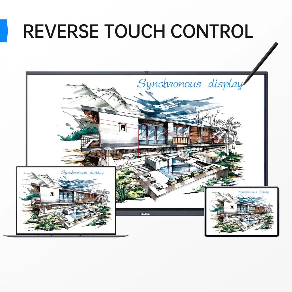 RAIZEA 65-inch H10S smart board supports reverse touch control 