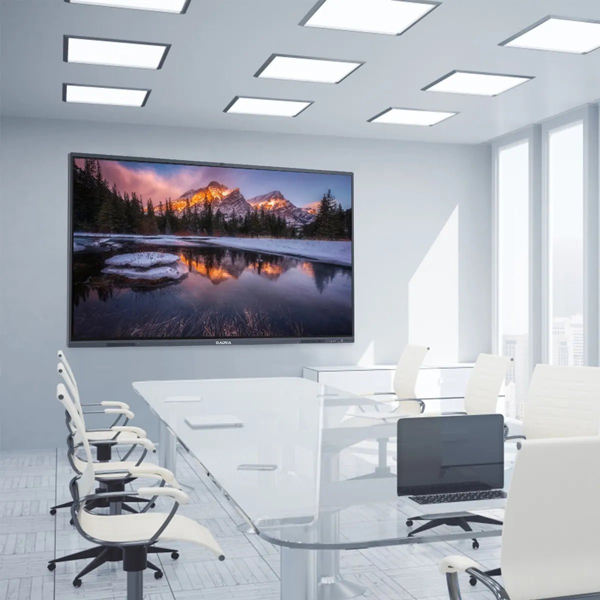 RAIZEA 65-inch H10S smart interactive flat panel in a meeting room
