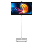 Portable 32-inch JAV Rolling Tablet LED display for live stream. Features a rolling stand and vibrant screen, ideal for streaming and presentations.