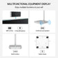 Promotional image for JAV Rolling Tablet LED 32S multifunctional display. Enjoy versatile functions with 8MP camera, 4-array mic, surround speakers, long-life battery, and hidden wheels for portability.