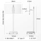 Detailed dimensions for JAV Rolling Tablet LED 32S live stream display. Includes screen and stand measurements, adjustable height range, and port specifications (HDMI, Type-C, DC).