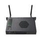 JAV SA12 Android 13 OPS module for Smart Board, top-angle view showing casing, ventilation holes, and WiFi antennas.