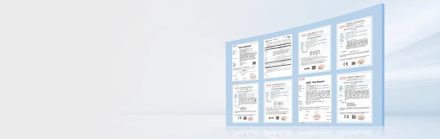 image that shows some of the patents and certificates JAV Board obtain over the years.