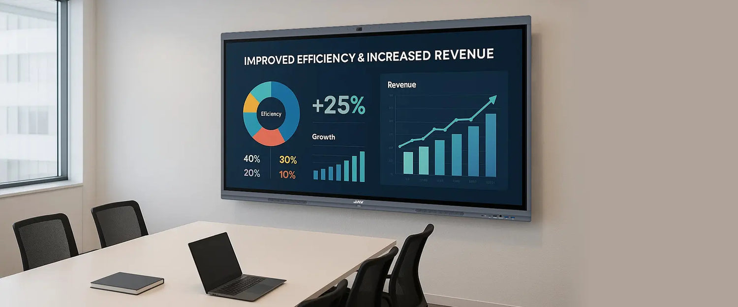 image of a jav h10s pro smart board in the meeting room