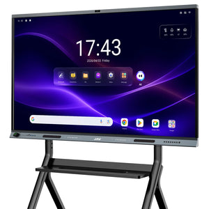 JAV H19S smart board on mobile rolling stand for meeting rooms and classrooms