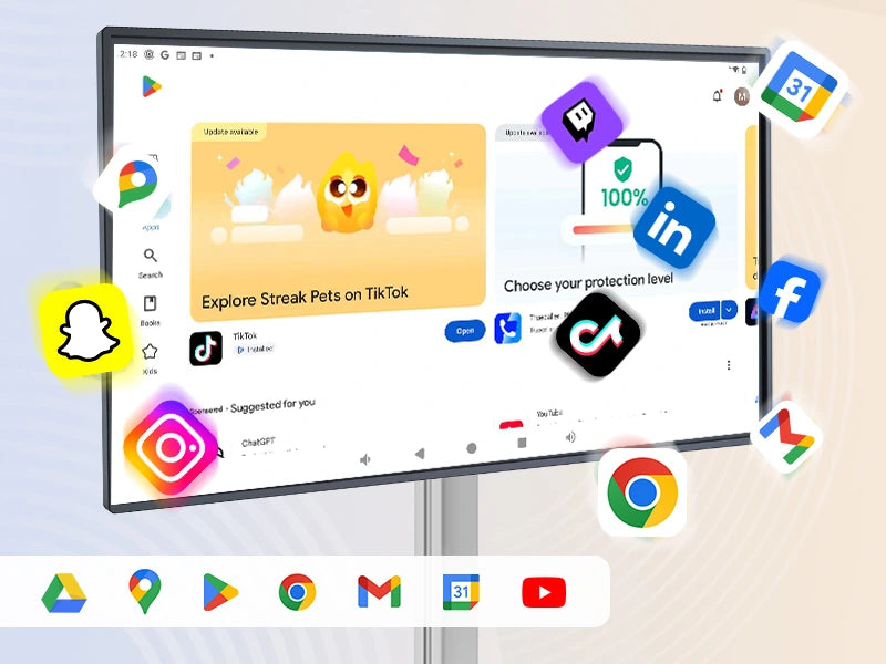 Open familiar apps without extra setup.