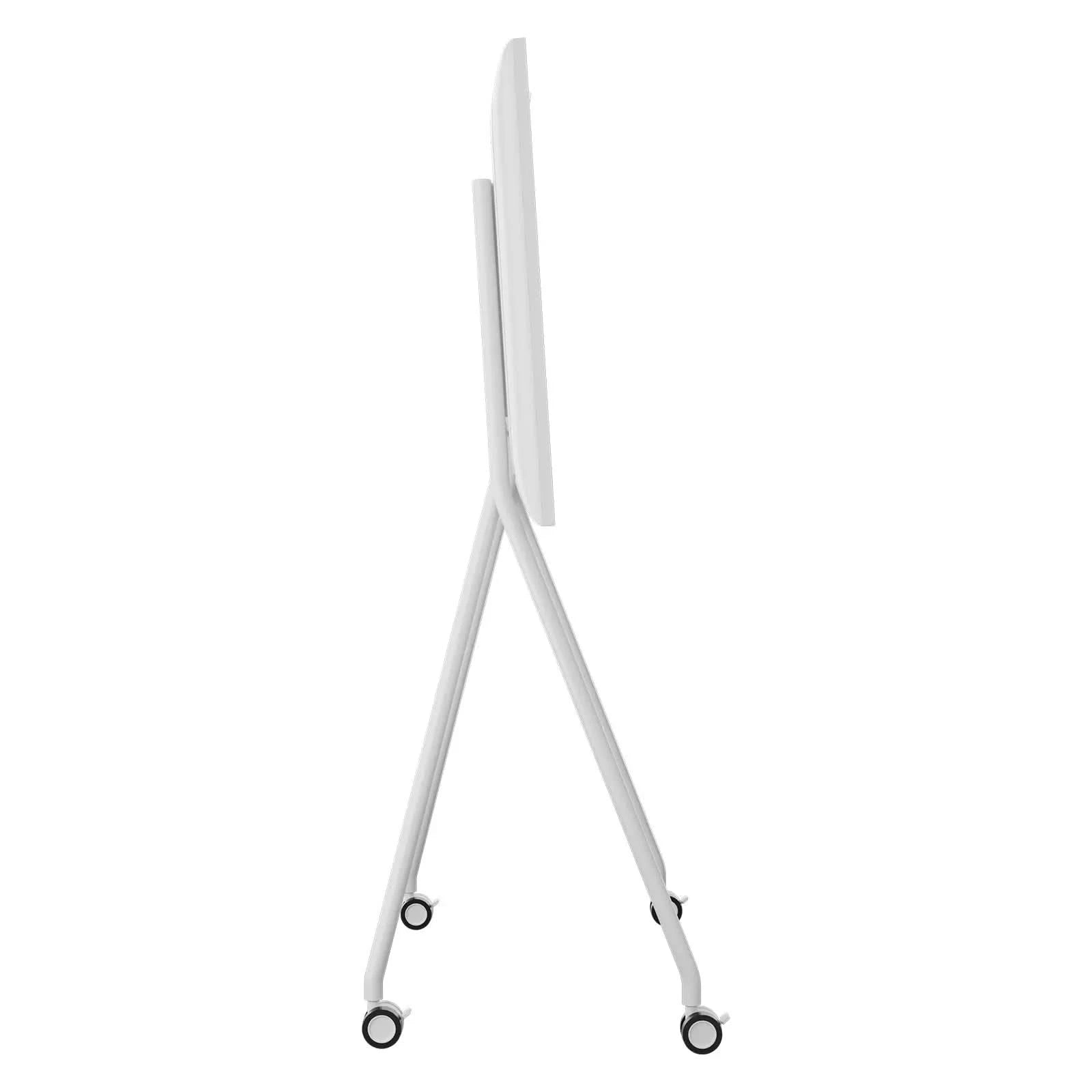 Side Profile of JAV Smart Board on Mobile Stand. See the slim design of the JAV interactive display and its portable mobile stand in this side view.