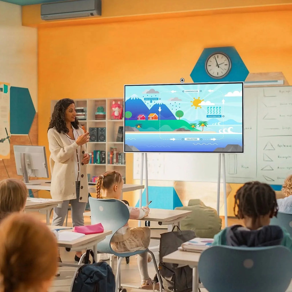 JAV Smart Board H13 in classroom. Interactive whiteboard for teaching and learning.