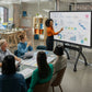 JAV H19S smart board used for interactive business presentation in a meeting room