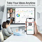 JAV H10S Smart Board demonstrating QR code sharing