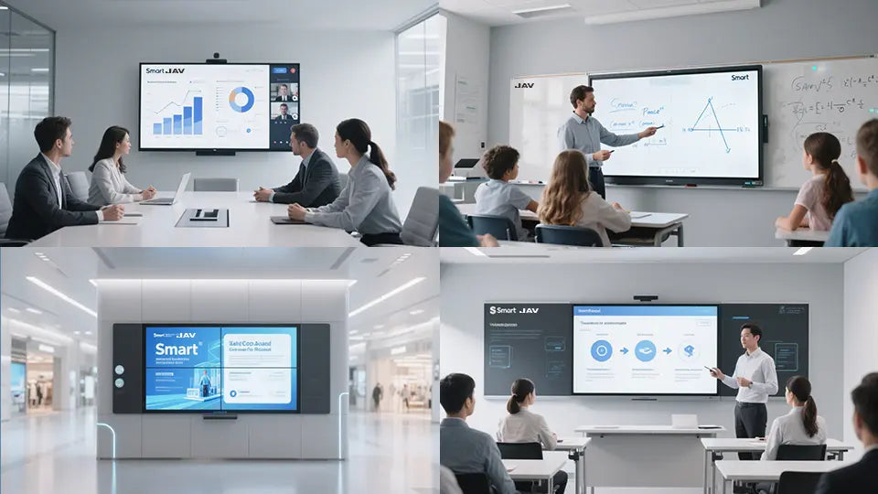 image showcasing the wide usage scenarios of jav smart boards