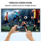Image showing the screen sharing feature of the JAV H10S 98-inch Smart Board, with user sharing the screen of his phone onto the smart board display.