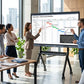 JAV H19S smart board used for interactive business presentation in a meeting room