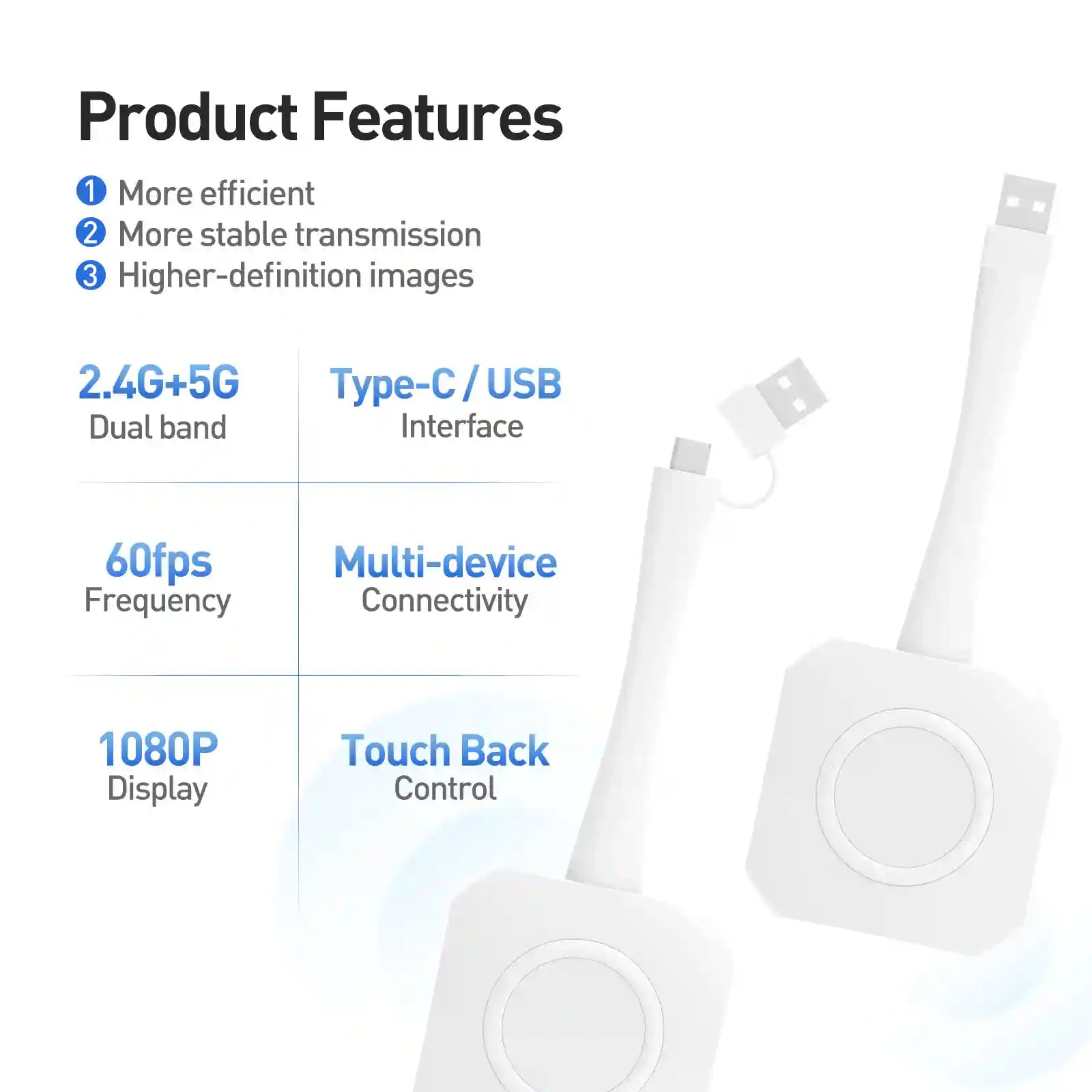 jav smart board wireless display adapter ep02t-c product feature