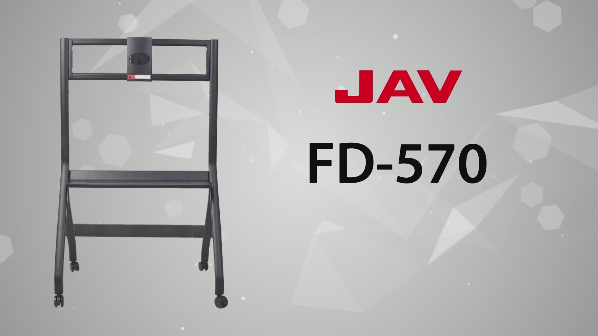 Load video: JAV H10S Pro Smart Board Compatible Rolling Stand FD570 Installation Guide