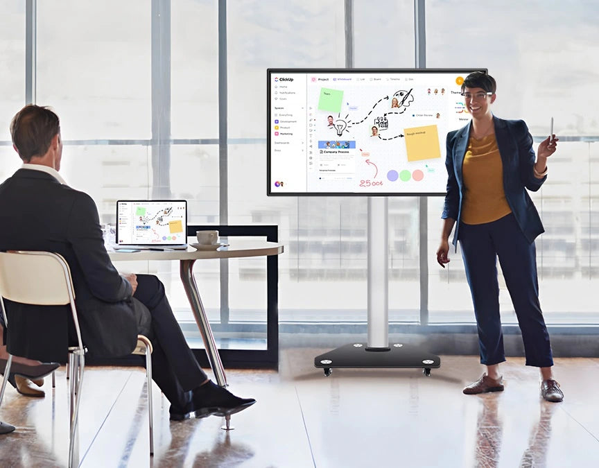 Share screens, write ideas and keep the room moving.
