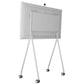 White wheeled smartboard stand for JAV H13 65-inch interactive displays, with screen and integrated camera mounted.