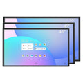 JAV Z Pro smart boards in 43", 49", and 55" sizes, showcasing ultra-thin bezels and 4K Android interface.