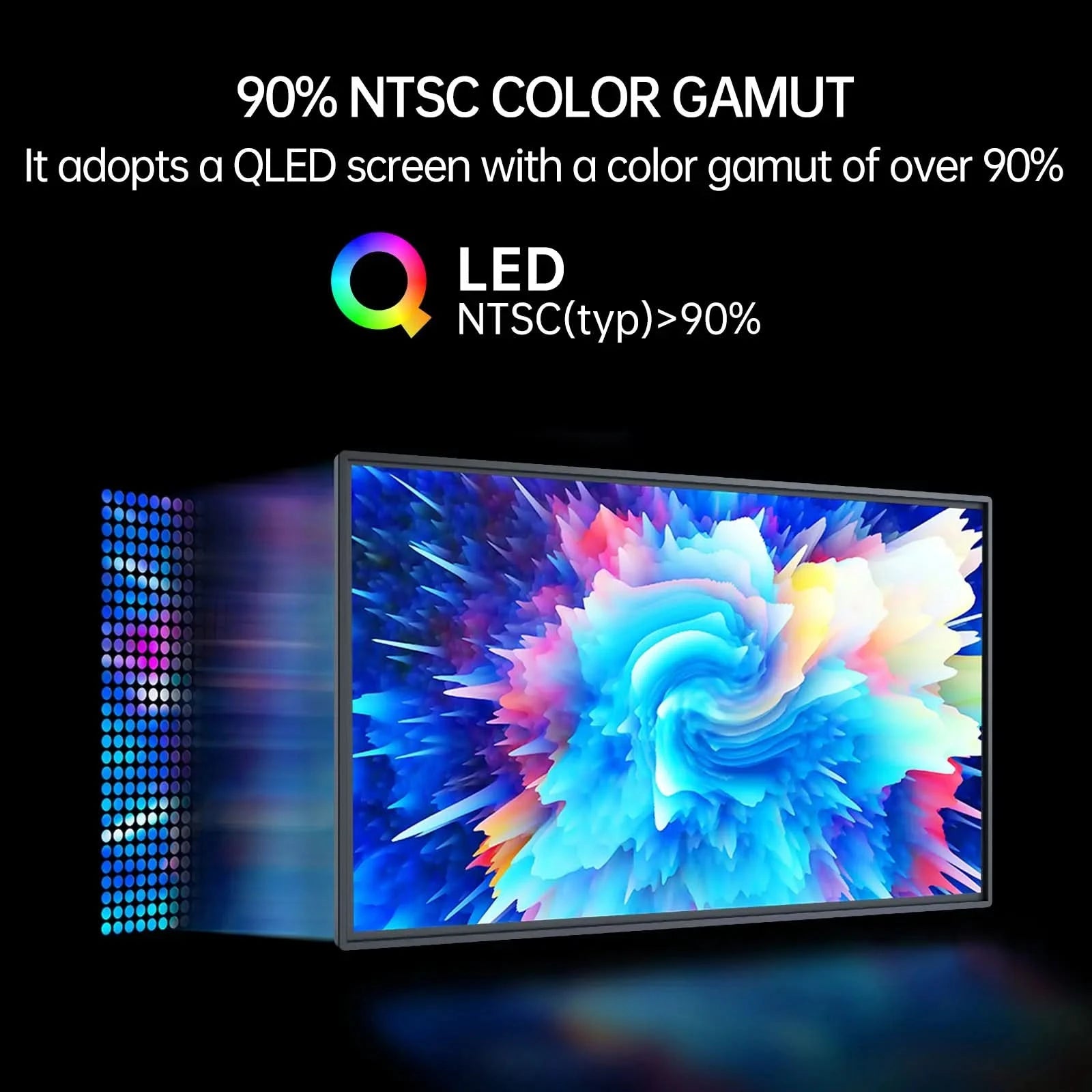 QLED display on Z Pro with over 90% NTSC color gamut for ultra-vivid, accurate visuals in 4K resolution.